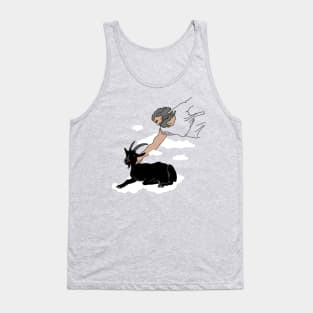 God loves evil goat Tank Top